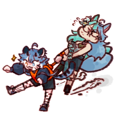 on a leash on a leash